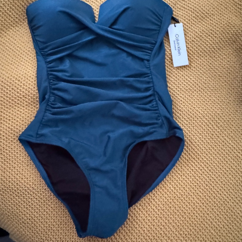 Calvin Klein Blue One-Piece Swimsuit